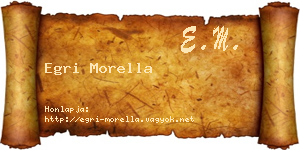 Egri Morella névjegykártya
